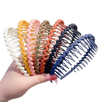 Teeth Non-slip Pure Color Frosted Hair Stirrup Wash Face Special Press Hair Haircut Crate Hair Dresser Hair Bale Finishing Woman Disc Hairdresser Hair Bale