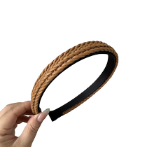 White aesthetic wide twist headband literary style versatile face wash headband retro hair press headband hair twister