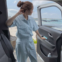 French Net red jumpsuit temperament high waist slim loose straight jumpsuit womens summer wide leg pants hanging pants