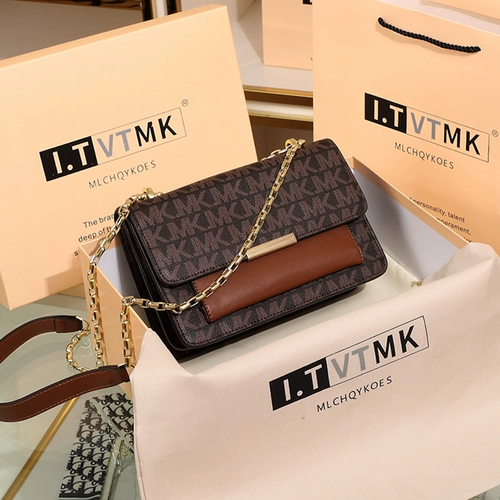 Сумка через плечо, сумка на одно плечо, цепь, изысканный стиль, из натуральной кожи