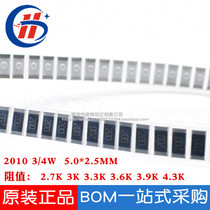 Patch resistance 2010 3 4W 4W 1% 5% 2 7K 3K 3 3 3K 3K 6K 3 9K 4 3 K R Ω Ohm