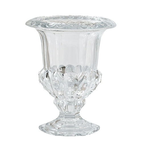 Высококачественная ретро-креативная ваза с тиснением, прозрачное стекло, цветочная композиция в стиле ins, цветочная гостиная, свет, роскошное украшение стола