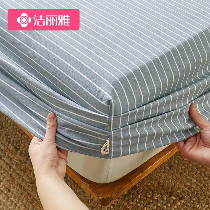 Clean Lija Pure Cotton Old Coarse Cloth Bed Hat Single Piece Non-slip Bed Hood Full Cotton Mat Dream Protective Shield Dust Cover cover