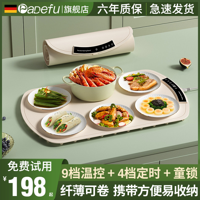 Padver Flexible Warm Cutting Board Hot Vegetable God home Dining Table Mat Heating Pan Fold Multifunction Meals Insulation Board-Taobao