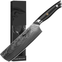 Crazy Shark imported Damascus small kitchen knife household sharp meat slicing knife kitchen chef special 1751