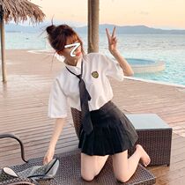 jk suit full set of dk uniform dress genuine womens college style Students Summer graduation class uniform high school students basic model