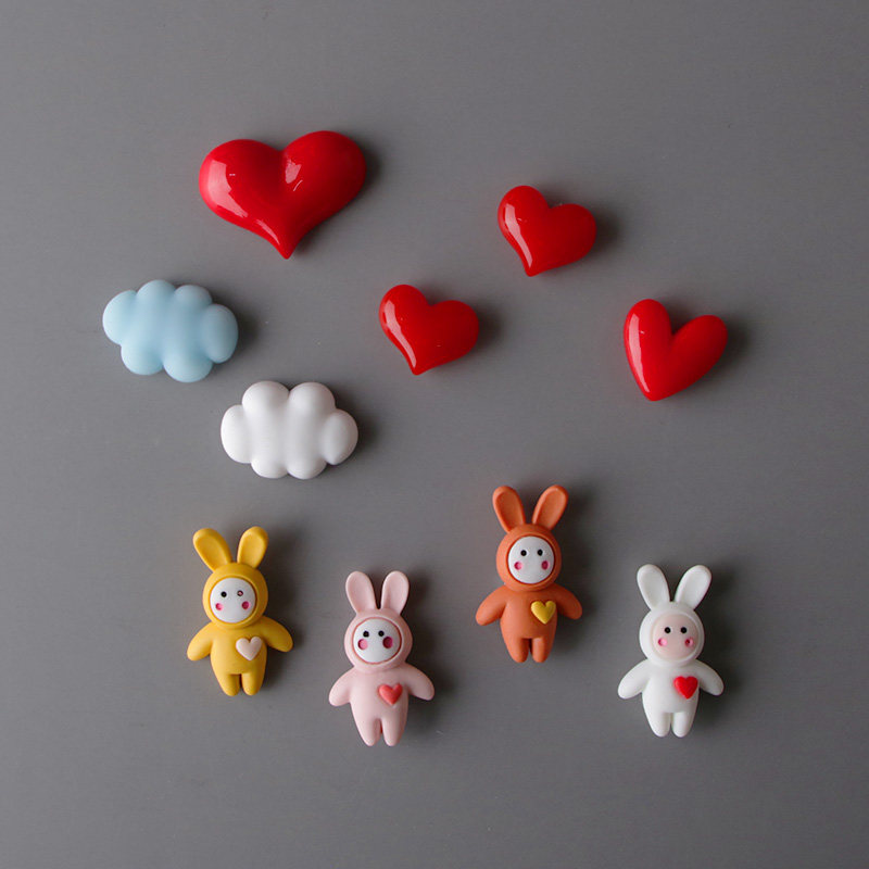 No-two-rabbit-loving refrigerator with wedding shake-tone magnet magnet magnet Remain plate stickup personality creative magnet sticker