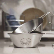 Coman outdoor camping equipment tableware Stainless steel bowl Camp bowl Coffee cup Tea picnic bowl Cup portable handle bowl