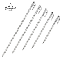 Coman reinforced outdoor ding stainless steel ground nails Tent fixing rod camp nails 420 steel forged nails Camp nail pack