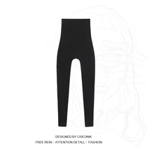 Big code woman with fat sister Oxygen girl shark pants collecting belly lifting hip high waist and slim leg outside wearing black underpants