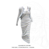 Big Code Women Dress Fat Sister Little Fragrant Wind Suit Sunscreen Little Cardiovert Waist Display Slim Knit Harness Two Sets Early Fall