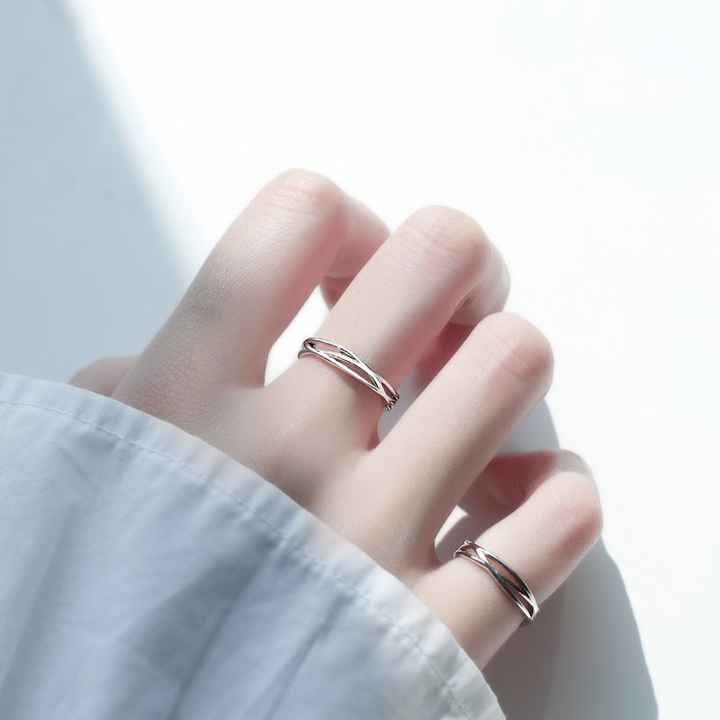 Korean tail ring female little finger sterling silver cold wind index finger ring personality niche design single fashion personality simple