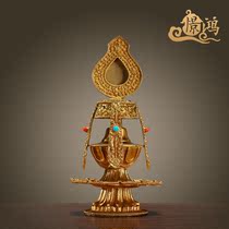 Pure Coppers Golden Moon Barclay Pot Tibetan Buddhism Supplies Ben Barpot Tight-Buddhism Nepal Eight Auspicious Water Purification Treasure Bottle
