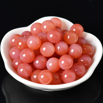 Natural Powder Salt Source Agate Loose Bead Gradient Color Honey Peach Powder Tender Diy Ornament Pink Crystal Bracelet Accessories