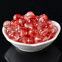 Red Ghost Popcorn Blossom Crystal Rose Red Rubber Flower Fire Phoenix Loose Bead DIY string bead bracelet Hand Chain Ornament Accessories