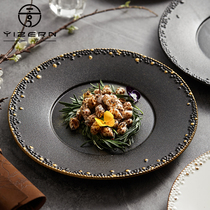 One Henge Style Light Lavish Ceramic Dish Day Style Home Clubhouse Steak Creative Face White Western Dining Tray Cutlery Tray