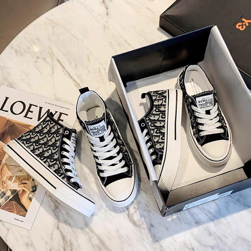 Spring Little Verme Increased Gang Canvas Shoes Label 41 Tide Plate Shoes 2023 Suede European Station