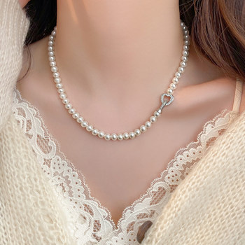 Pearl Necklace for Women, Fashionable and Elegant, 2025 New Style, Light Luxury, Niche Design, High-End Clavicle Chain Accessory