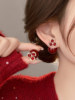 Red Flower Earrings for Women, Unique and Beautiful Earrings, 2026 New Hot Style, High-End, Light Luxury, Elegant and Stylish Earrings