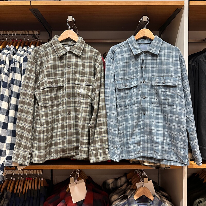 Japanese Men's Clothing 26 Autumn and Winter New Flannel Double-Pocket Plaid Shirt/Long-Sleeved Shirt Air-Conditioning Shirt 486615 Japanese Men's Clothing 26 Autumn and Winter New Flannel Double-Pocket Plaid Shirt/Long-Sleeved Shirt Air-Conditioning Shirt 486615