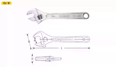 Stanley Chrome plated High Carbon steel Adjustable wrench 87-431-1-23 432 433 434 435 371 430