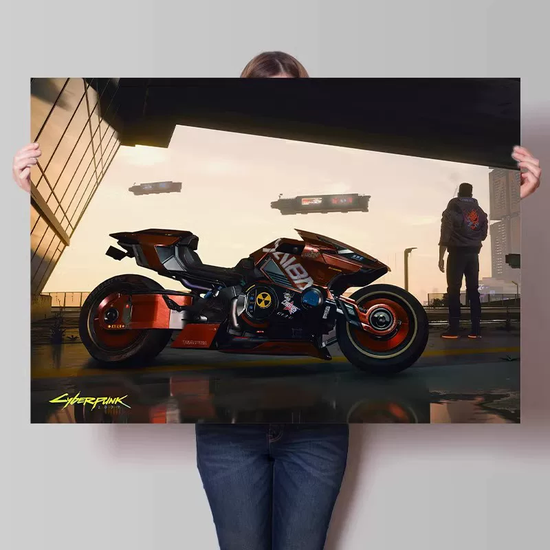 Big waterproof self-adhesive poster on wall for bedroom, punk style