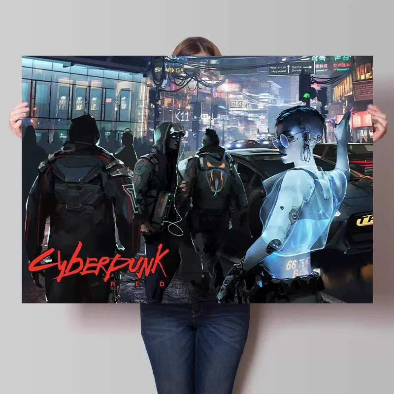 Big waterproof self-adhesive poster on wall for bedroom, punk style
