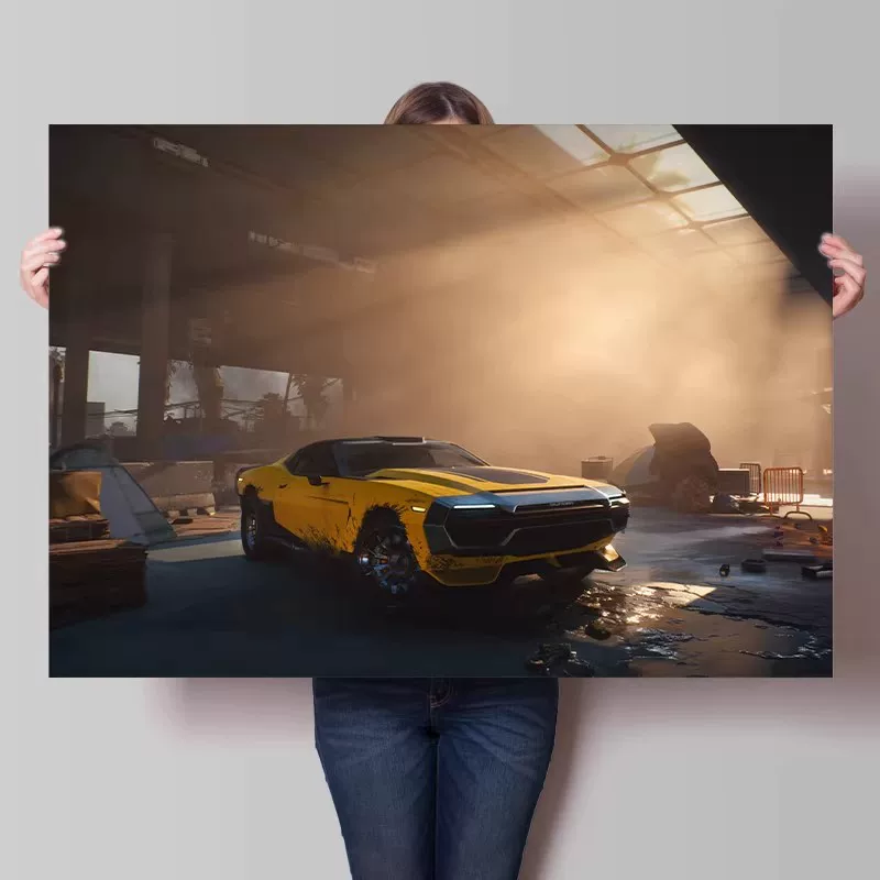 Big waterproof self-adhesive poster on wall for bedroom, punk style