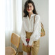 French retro lantern sleeve white shirt women's early spring new high-end fashion loose shirt beautiful foreign style shirt
