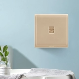 德力西 Телефонная панель 86 Dark Installsation Wall Phone Phone Line, телефонная розетка для дома однообладающая розетка