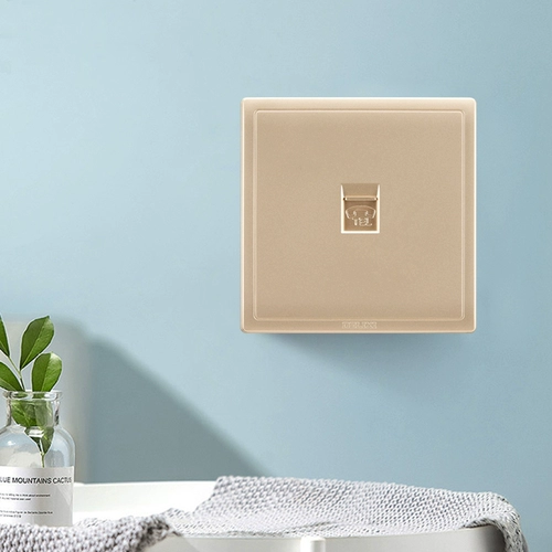 德力西 Телефонная панель 86 Dark Installsation Wall Phone Phone Line, телефонная розетка для дома однообладающая розетка