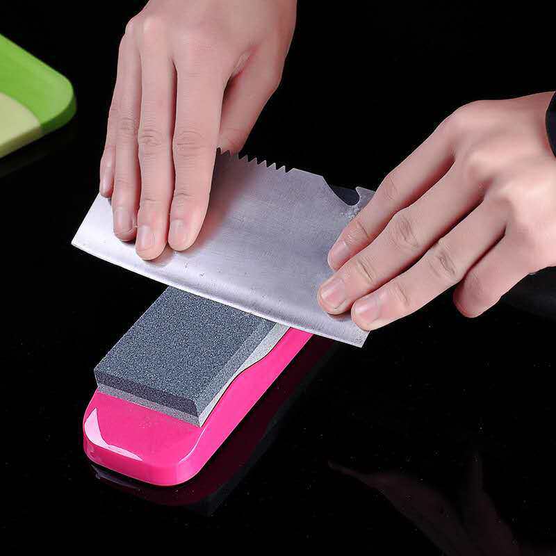 Thick and fine particles front and back double-sided whetstone Lite with base sharpener Whetstone kitchen daily necessities