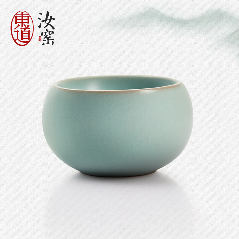 Dongdao Ru Kiln Henan Intangible Cultural Heritage Ceramic Tea Cup, Tea Brewing Cup, Kung Fu Tea Set, Master Cup, Crackle Glaze, Can Be Nurtured, Fortune Cup Dongdao Ru Kiln Henan Intangible Cultural Heritage Ceramic Tea Cup, Tea Brewing Cup, Kung Fu Tea Set, Master Cup, Crackle Glaze, Can Be Nurtured, Fortune Cup