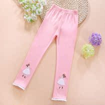 2021 new girls leggings children wear spring and summer thin female baby cotton spring foreign style trousers