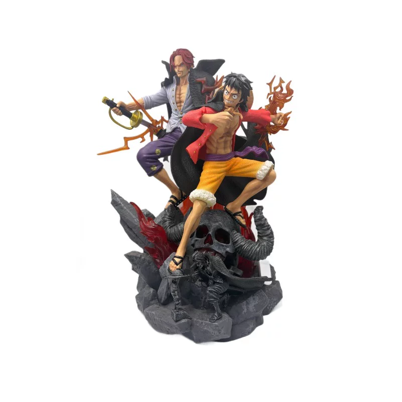 One Piece model peripheral inheritance bond four emperors Shanks Straw Hat Luff statue model extra large statue