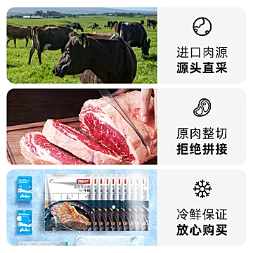 西肴纪牛排原肉整切新鲜牛肉牛扒10片[20元优惠券]-寻折猪