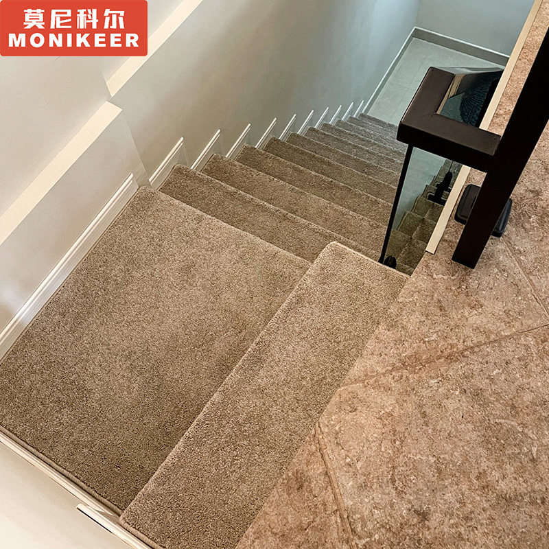 High-end thickened duplex stair step mat glue-free self-adhesive silent anti-slip stair carpet stepped stair mat