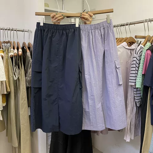 Летняя одежда, южнокорейский товар для отдыха, приталенная длинная юбка, большой размер, в американском стиле, высокая талия, в западном стиле, А-силуэт