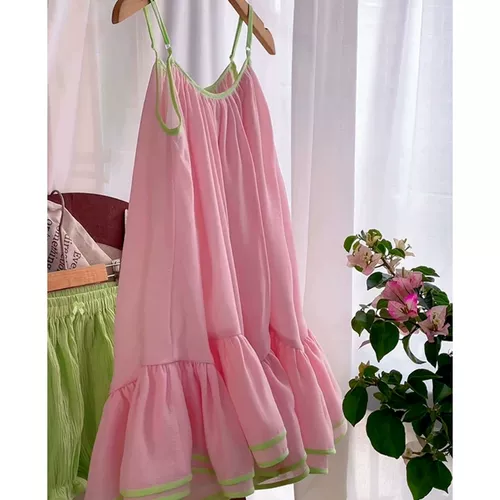 Очень большое летнее платье, юбка, милое платье-комбинация, большой размер, подходит для полных девушек, французский стиль