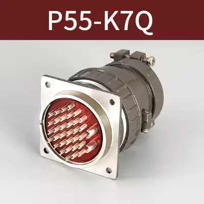 Aviation plug socket P55K7Q P55J7Q 35 core positive and negative straight headgear P55K J7A connector