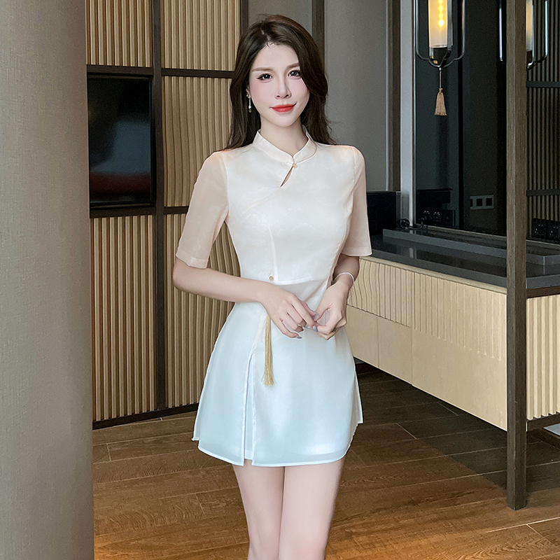 2026 New Model Foot Bath Technician Work Uniform for Women, High-End New Chinese Style Ear Cleaning and Wellness Center Spa Skirt Pants Set