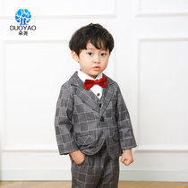 Duoyao new children's dress children's week-old dinner piano performance clothes Spring and Autumn baby children's clothing set Yinglun