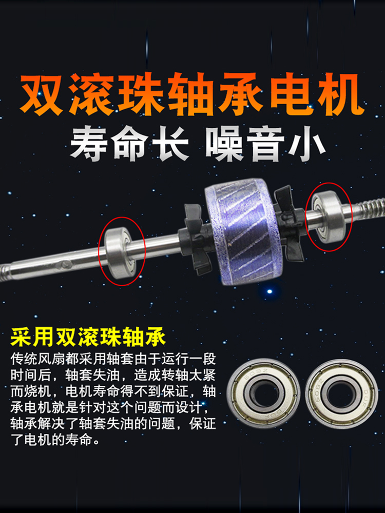 Double Ball Bearing Electric Fan Motor 60W Universal Floor Fan Table Fan Pure Copper Wire Fan Head Motor