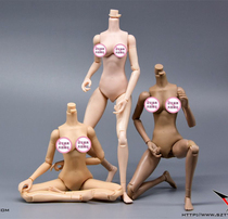 Female plain body 1 6 dolls Tianyi Meiyu sitting position rubber-coated female plain body black skin Asian yellow and white skin spot