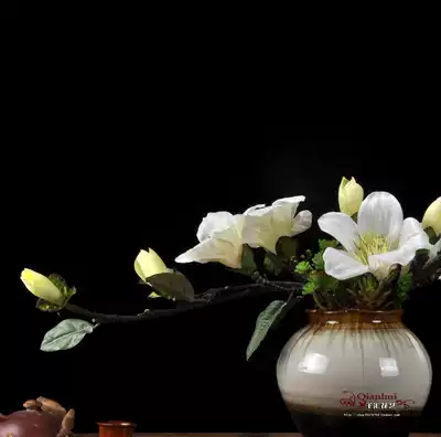 New Chinese simulation floral set feel kapok silk flower Flower Flower Vine white flower table Indoor