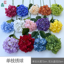 Single branch embroidered ball stick candy embroidered ball wedding flower wall arch door flower wedding hall cloth view decoration fake flowers