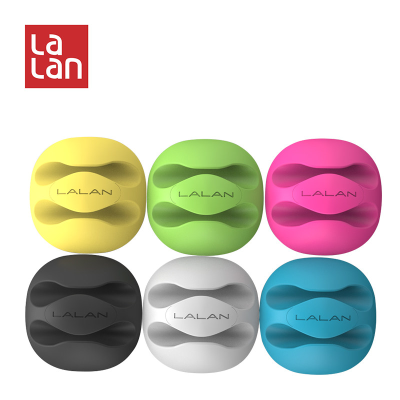 Lyland LALAN Bright Color Series Cable Manager Desktop Cable Charging Cable Organizer Office Hub Solid Cable Clip