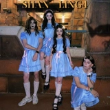 Хэллоуин косплей сияющие близнецы одевать костюм взрослая женская одежда ведьма ужас ведьма Демон