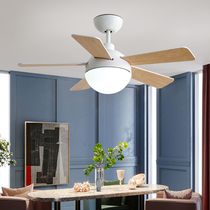 Light luxury Nordic ceiling fan lamp modern simple restaurant bedroom childrens room home Japanese silent frequency conversion fan chandelier