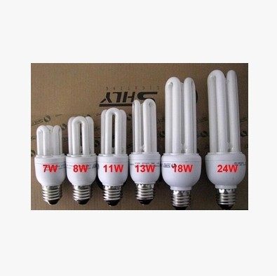Shanghai Green Source 3U energy saving lamp 3U 8W11W13W18W24W E27 screw energy saving lamp